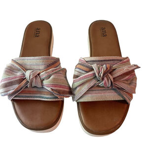 Ana women’s sandals with a multicolored bow detail women size 6.5